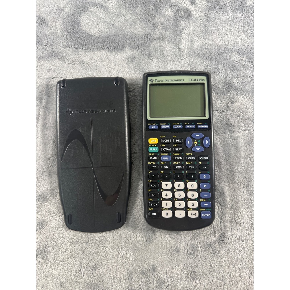 Texas Instruments TI-83 Plus Graphing Calculator Black with Slide Cover TI83+
